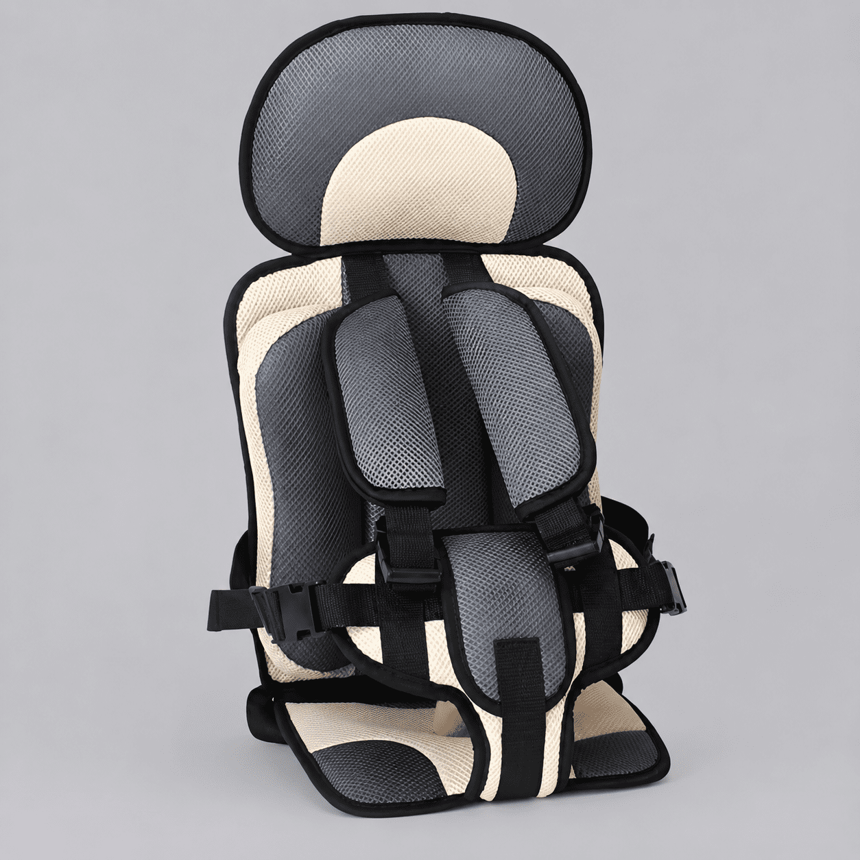 FURVENA Portable Car Seat Cushion for Travel,Travel Harness with Adjustable Straps,Foldable Cart Seat