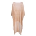 thumbnail image 3 of Gupgi Robe Longue de Plage pour Femmes, Couleur Unie, Ouverte à l'Avant, Taille à Nouer, Résistante au Soleil, 3 of 5