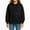 Black, variant on Kids Pullover Hoodie Long Sleeve Sweatshirt with Adjustable Drawstring Hood and Front Kangaroo Pocket for Boys Girls