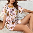 thumbnail image 6 of Bixox Women's Cute Dog Printed Pajama Set 2 Piece Lounge Set Top and Shorts Soft Pajamas, Shorts with Pockets, 6 of 7