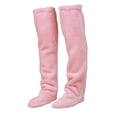 thumbnail image 4 of yuksok over Knee High Fuzzy Socks Bedroom Boot Socks Lady Cozy Super Soft for Women Pink L, 4 of 9