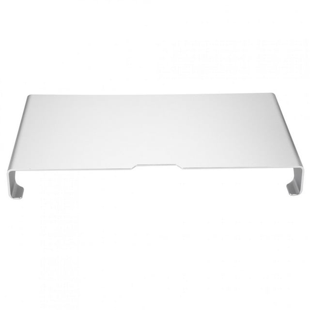 Soporte de escritorio para portátil, organizador de estante de aleación de aluminio para monitor, color plateado