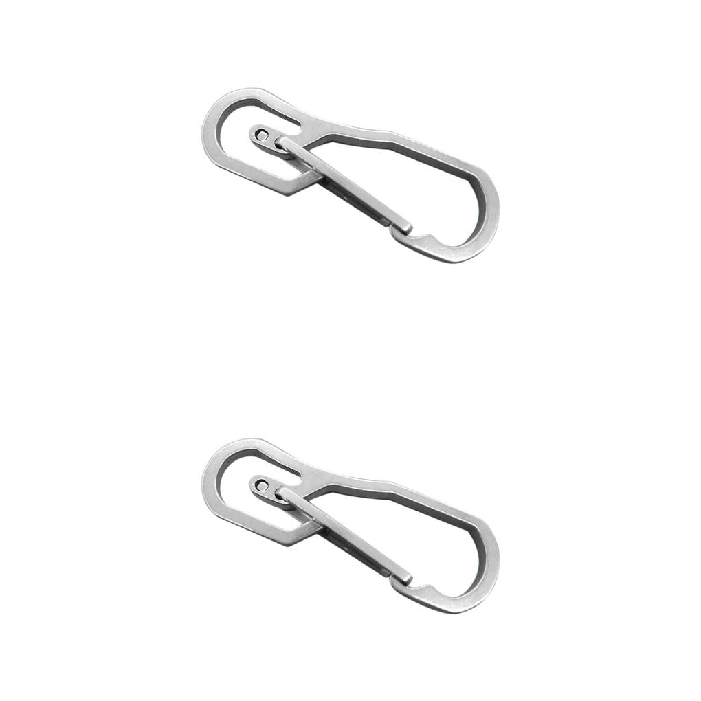 2pcs Outdoor Hiking Hang Clip Camping Ring Buckle Snap Hook Keychain Carabiners. 