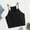 Black, variant on Ichuanyi Women Tops Solid Color Sleeveless Pullover Vest Tank Crop Shirts