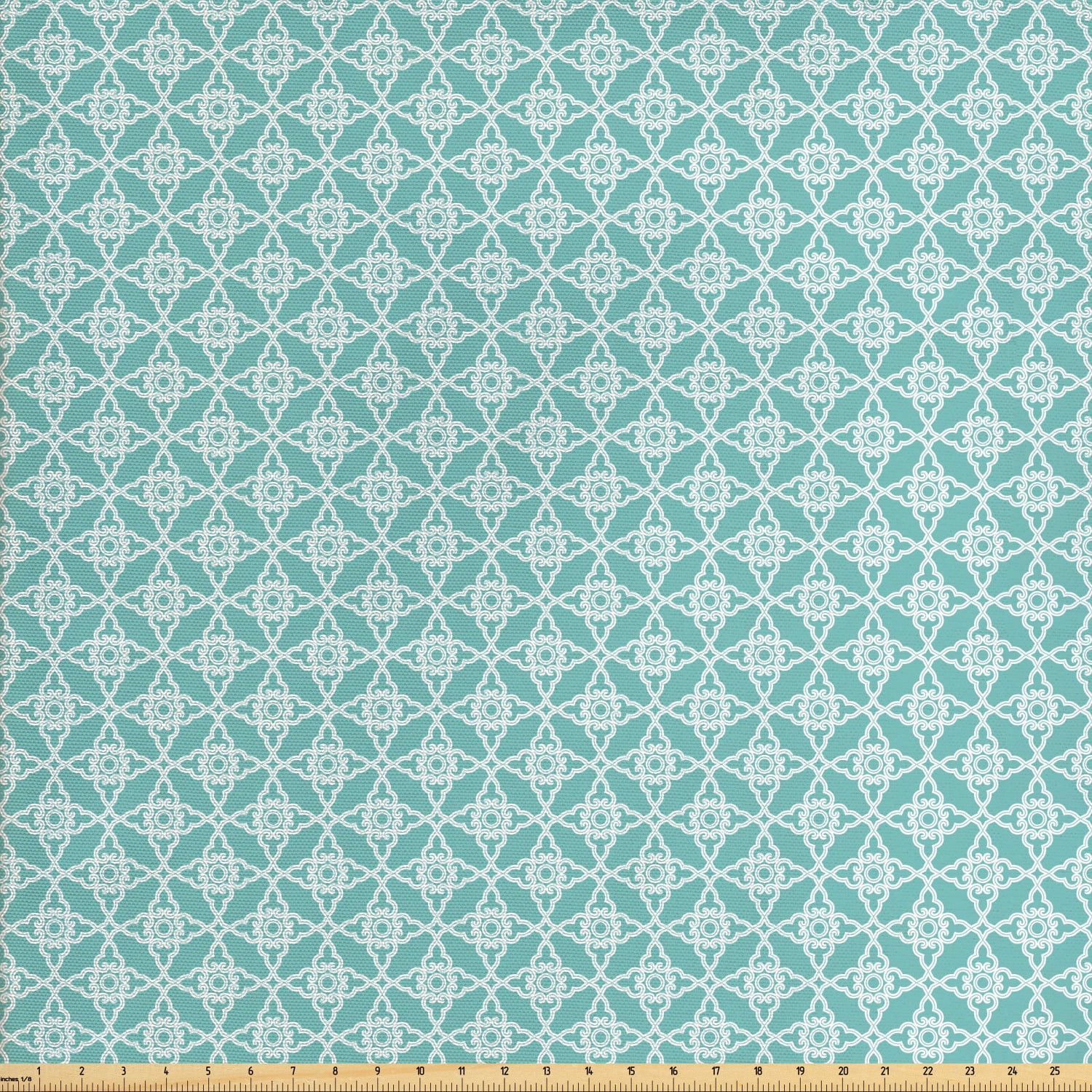 Art Deco Fabric by the Yard Upholstery, Oriental Style Repeating