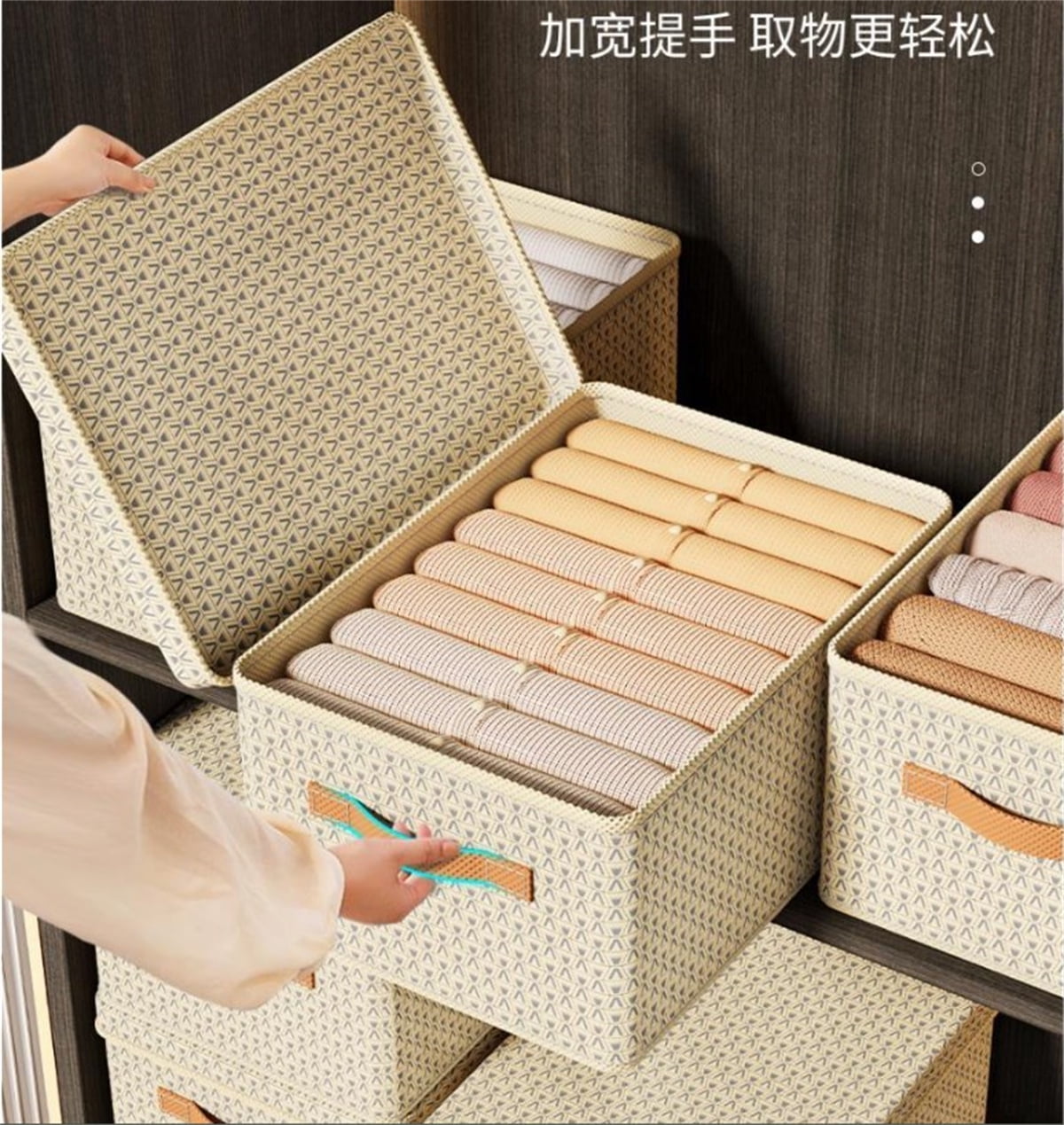 Bexikou Closet Organizer Bins, Storage Baskets for Shelves, Closet Storage Bins with Handles, Closet Shelf Organizer and Storage, Storage Bins for Organizing, Large