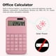 thumbnail image 2 of Calculadora estándar básica Calculadora de escritorio de 12 dígitos con pantalla LCD grande rosa ER, 2 of 5