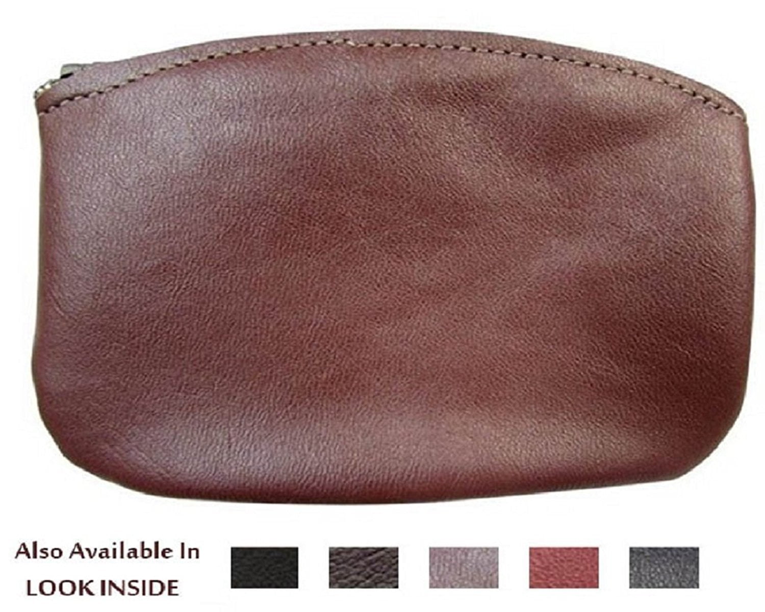 leather change purse zipper