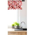 thumbnail image 3 of Ambesonne Christmas Window Valance, Pink Cone Stars, 54" X 18", Ruby Red White, 3 of 3