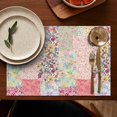 thumbnail image 4 of Pioneer Flower Floral Print Pattern Summer Placemats Table Placemats Set Of 6-Linen Kitchen Washable Placemats Table Mats 12x18 Inch Non-Slip Heat Resistant, 4 of 5