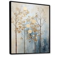 thumbnail image 2 of Designart "Treasured Gold And Blue Arboreal Scene I" Landscape Trees Floater Framed Canvas Art Print, 2 of 5