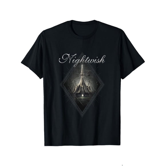 T-shirt Graphique de Couverture d'Album Imaginative Nightwish pour Hommes Style Merch avec Motif Imprimé Élégant à Manches Courtes
