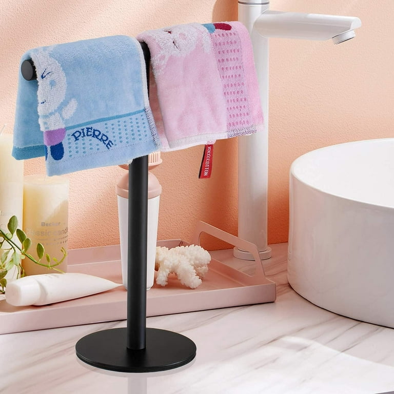 Pynsseu Towel Rack T-Shape Hand Towel Holder Stand for Bathroom