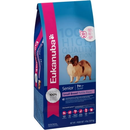 Eukanuba Small Breed Senior Dry Dog Food, 4 Lb (Best Toy Dog Breeds For Seniors)
