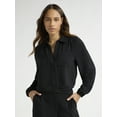 thumbnail image 2 of Sofia Jeans Women's and Women's Plus Utility Blouse with Long Sleeves, Sizes XS-4X, 2 of 5