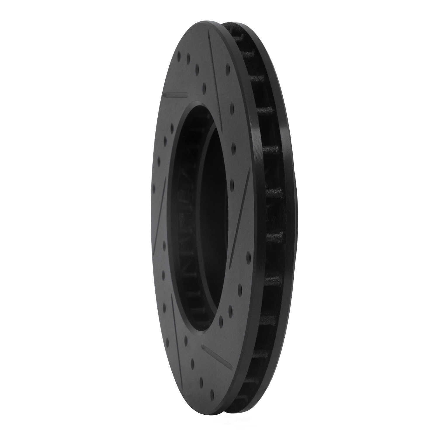 Dynamic Friction Company 633-76041L DFC Brake Rotor - Drilled And Slotted - Black