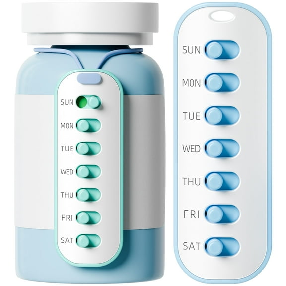 2 Packs Medication Reminder for Pill Bottles, Reusable Pill Reminder and Tracker with Lanyard & Sticker, Visual Tracker for Vitamins, Prescriptions,Pets or Daily Routines