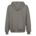 thumbnail image 5 of Women's Solid Color Zip Up Hooded Sweatshirt, Oversized Loose Fit with Drawstring Hood and Pockets, Thick Warm Material for Fall Winter Fashion, Casual Jackets for Streetwear, Daily Wear Grey M, 5 of 8
