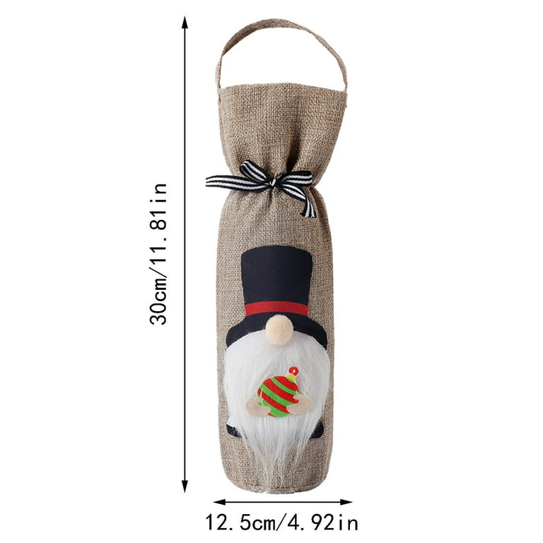 Skpblutn Kitchen Product Christmas Gift Thanksgiving Gift Christmas Tree  Tabletop Decorations for Gifts Gnomes Christmas Decorations Wine Bottle  Bags