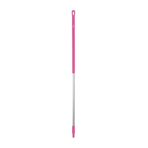 Vikan 59" Color Coded Handle, 1 1/4 in Dia, Pink, Aluminum 29371