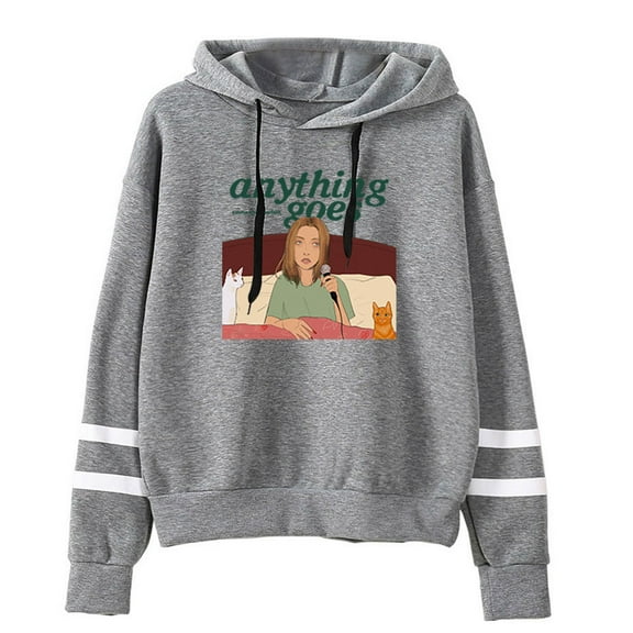 Emma Chamberlain Anything Goes Hoodies Unique Pocketless Sweatshirts Fashion Clothing