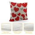 thumbnail image 4 of Heart Pillow Cover Valentine's Day Cute Red for Throw Pillow Case inch Linen Canvas Square Cushion Decorative Cover for Sofa Bed Brown, 4 of 5