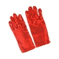 thumbnail image 4 of Sparkly Stage Performance Elegant Long Sleeve Evening Wear Shiny Glitter Hand Gloves For Girls, 4 of 4