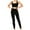 Black two piece sets for women, variant on Womens Business Sets 2 Piece Sets for Women Matching Workout Suits Lounge Tank Tops High Waist Yoga Pants Jogger Clothing Set Spring Womens Outfits