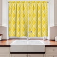 thumbnail image 2 of Ambesonne Yellow Kitchen Curtains, Moroccan Trellis, 55"x45", Mustard Yellow White, 2 of 3