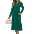 thumbnail image 3 of Fantaslook Long Sleeve Midi Dresses for Women Casual Floral Dress Flowy Fall Dresses with Pockets, 3 of 9