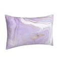 thumbnail image 2 of Bixox Lavender Glitter Foil Stripes Printed Pillow Protector,Super Soft Ideal for Home,Guests,Rentals - 16"x24", 2 of 8