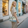 thumbnail image 7 of FORMRS Women Crossbody Purse with Chain Strap Vegan Leather Shoulder Handbag, Beige Mountain, 7 of 7