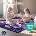 thumbnail image 4 of ODIKA 2'x3' Machine Washable Non-Slip Area Rug, Lively Purple Garden Theme High Traffic Rug, Purple, 36325, 4 of 5