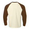 thumbnail image 7 of Bibifish Mens T-Shirts Contrast Raglan Sleeve Crew Neck Long Sleeve Plain Basic Undershirt Tees, 7 of 7