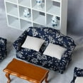 thumbnail image 1 of Hesroicy 1 juego 1:12 sofá de casa de muñecas con almohada decorativa sofá en miniatura realista hecho a mano accesorios de muebles de simulación para regalos, 1 of 8