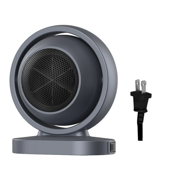 Calentador de ambiente Control inteligente Anti sobrecalentamiento Ahorro de energía Bajo nivel de ruido Calentador de escritorio portátil Ventilador Enchufe estadounidense gris 110 V