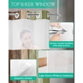 thumbnail image 4 of No Hook Shower Curtain with Snap in Liner, Sage Green Gradient Brown Rustic Wood Grain Texture Hotel Shower Curtains for Bathroom, Washable Shower Curtain Liner Set with Mesh Top Window, 66"x72", 4 of 6