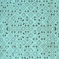 thumbnail image 1 of Ahgly Company Indoor Square Abstract Light Blue Contemporary Area Rugs, 8' Square, 1 of 4