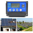 thumbnail image 2 of Contrôleur Solaire Double Affichage LCD USB Panneau Solaire Automatique Régulateur PWM Régulateur Intelligent avec USB 5V 2.5A, 2 of 7