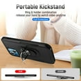 thumbnail image 2 of Full Body Protective Phone Case for iPhone 13 6.1", Heavy Duty Shockproof Cover iPhone 13 [Dual Layer][Hard PC Back], Built in Finger Ring Stable 360°Rotatable Magnetic Ring Kickstand, 2 of 8