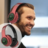 Bluetooth 5.0 Over-Ear Headphones, 8Hrs Talk Time, 400mAh Battery, Foldable & Adjustable, Stereo Sound, for Mobile Computer