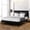 Dark Gray, variant on RIAFUN Upholstered Platform Bed Frame Twin Tufted Headboard Wood Slat Light Gray