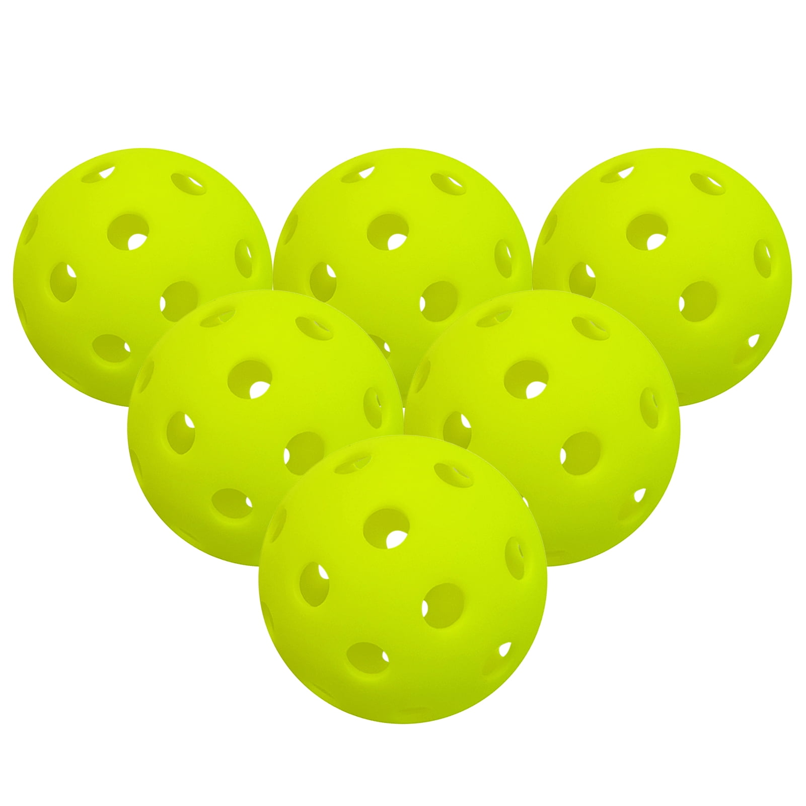 6 Packs 40 Holes Outdoor Pickleball Balls for Outdoor Courts