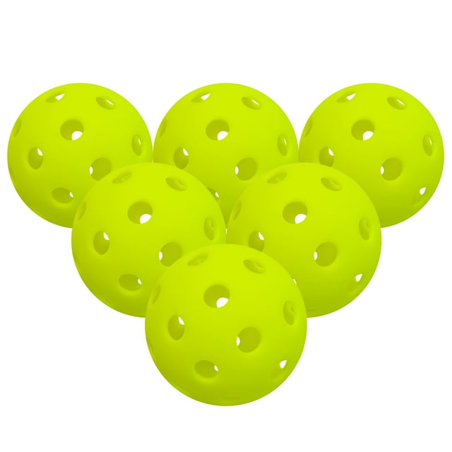 Pickleball 6 paquetes de bolas de pickleball al aire libre de 40 agujeros para canchas al aire libre Tomshoo Pickleball