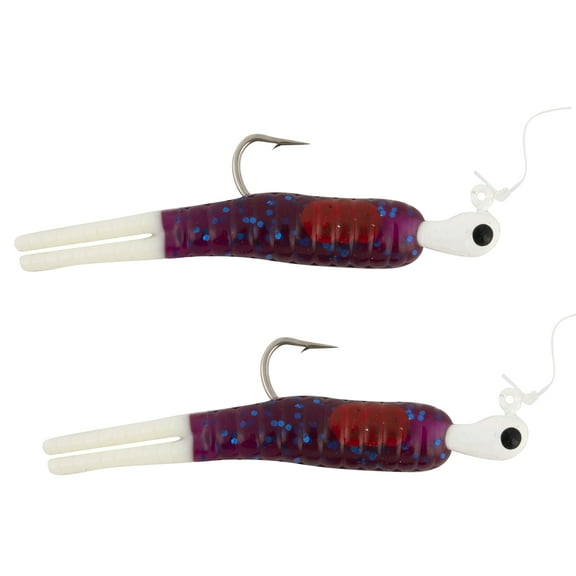 H&H 3" Double Rig Jig, Purple & White, 2 Count
