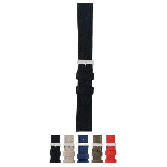 Morellato Cordura/2 Watch Strap - Black - 18mm - Chrome-plated Stainless Steel Buckle - SPORT Collection