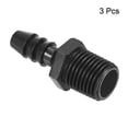 thumbnail image 3 of Uxcell 1/4" Barb x 1/4" NPT Male Thread Tube Connector Plastic Hose Fittings 3 Pack, 3 of 5