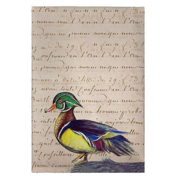 Betsy Drake GT145B M Wood Duck Script Guest Towel - 20 x 20 in.