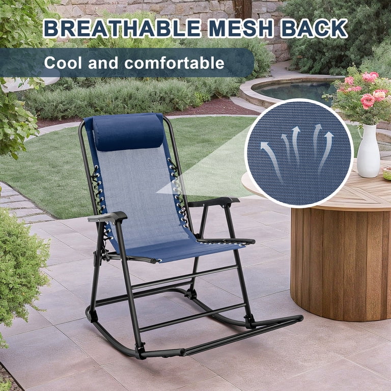 Foldable Rocking Footrest Rocking Camping Chair Folding Giantex Folding Rocking Camping Chair ...