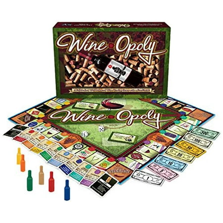 Playset Monopoly Board Game Wine Opoly Best for 2-6 Adult Players Classic (Best Ipad Games For Adults)